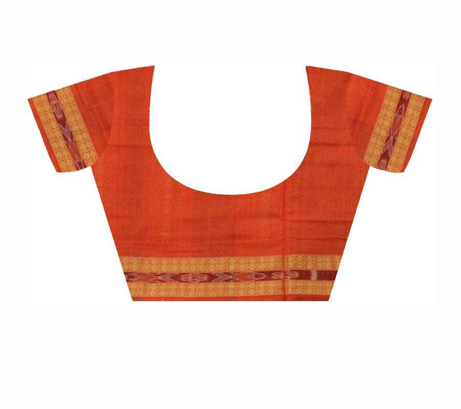 Mayurika on Body and Pink lining Sambalpuri Cotton saree Bomkai Design in Dark Pink and Black Colour - Koshali Arts & Crafts Enterprise