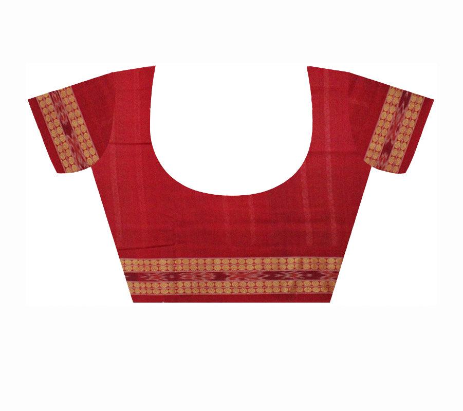 Bandha Box design Sambalpuri saree in Dark Pink and Black Colour - Koshali Arts & Crafts Enterprise