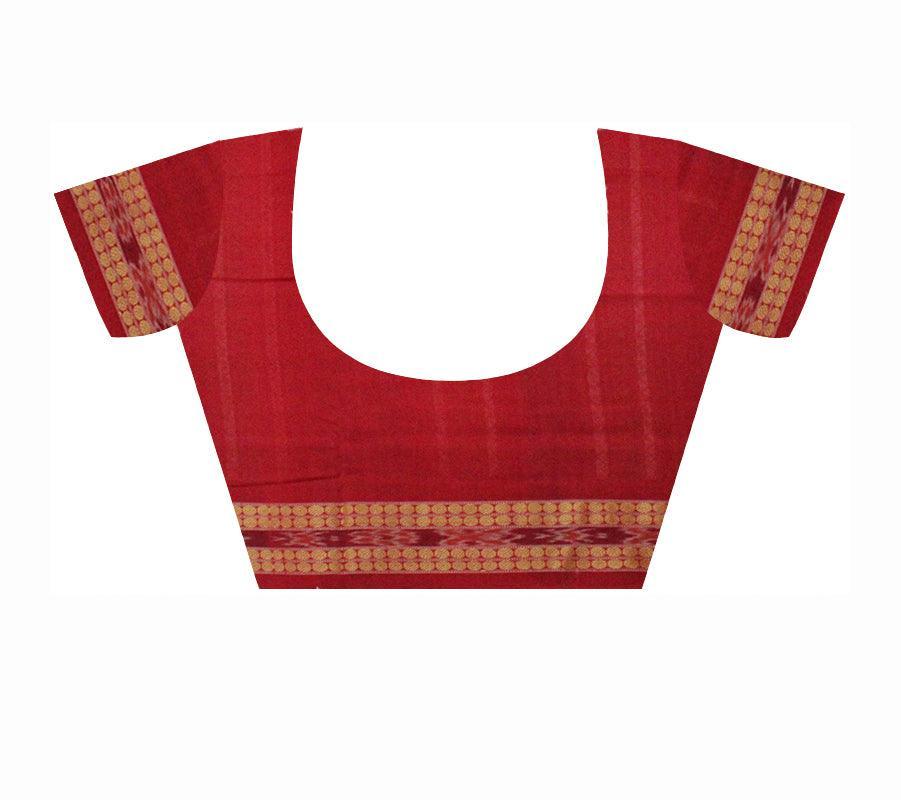 Bandha Box design Sambalpuri saree in Dark Pink and Black Colour - Koshali Arts & Crafts Enterprise