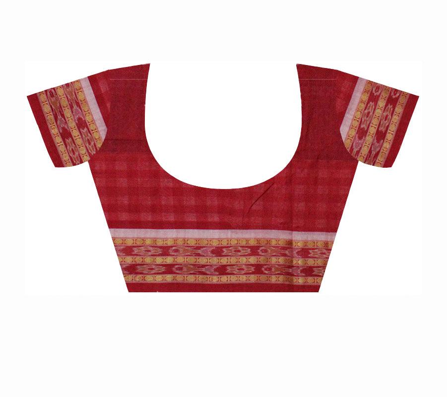 Mayur design Sambalpuri cotton saree in Dark Blue - Koshali Arts & Crafts Enterprise