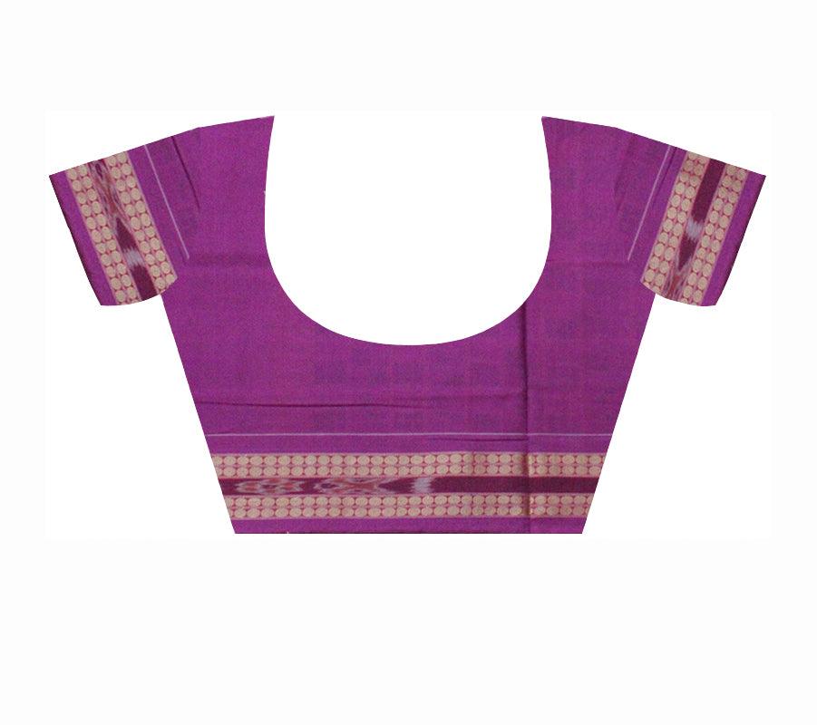 Lotus and Parrot design Sambalpuri cotton saree in Black color. - Koshali Arts & Crafts Enterprise