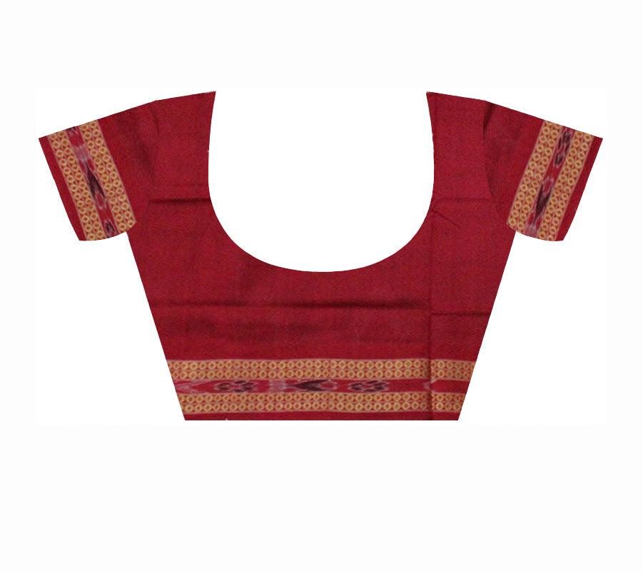 Sambalpuri Cotton Saree in leaf pattern in body in Green Colour - Koshali Arts & Crafts Enterprise