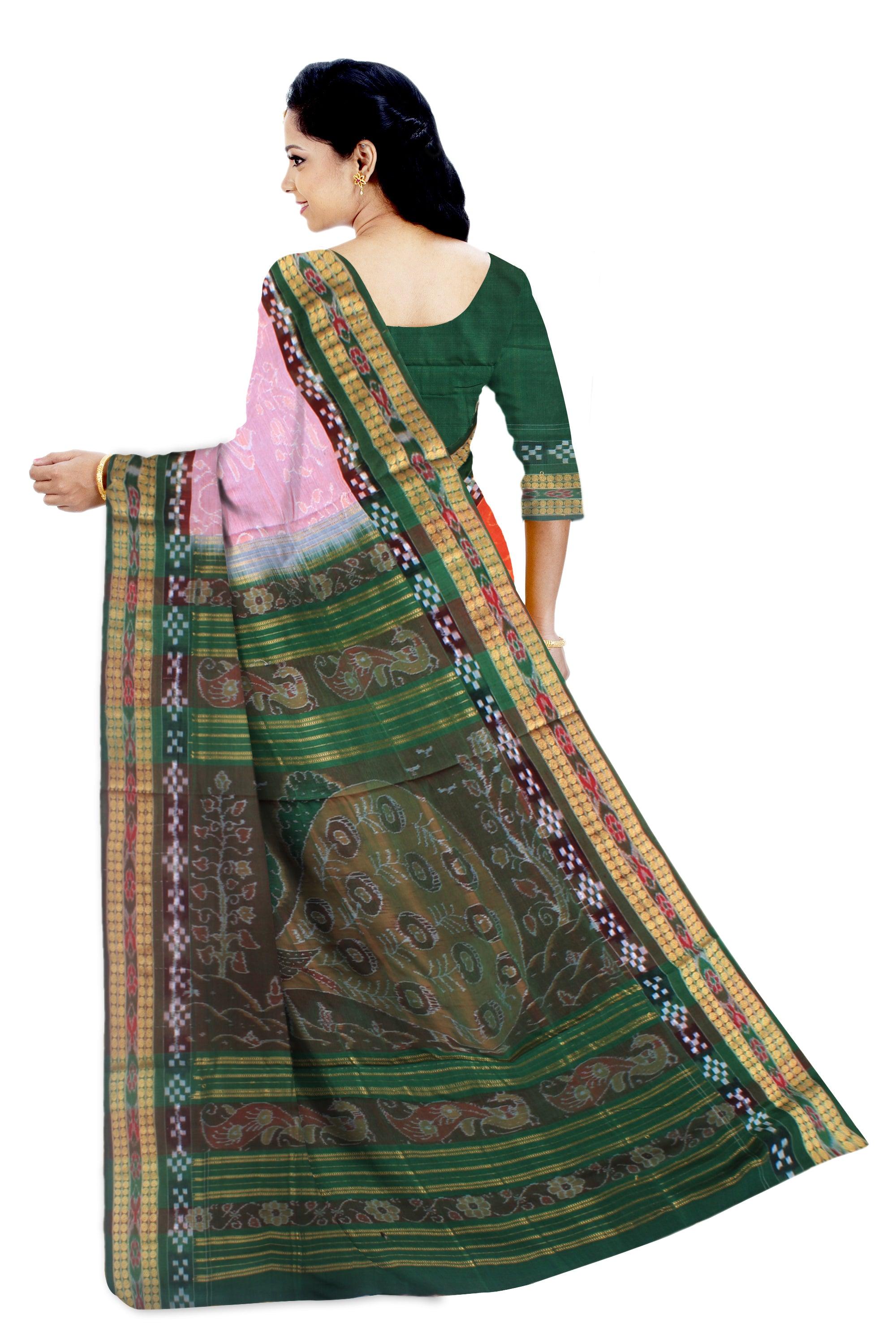 3D color of sambalpuri pure cotton saree , available with blouse piece - Koshali Arts & Crafts Enterprise