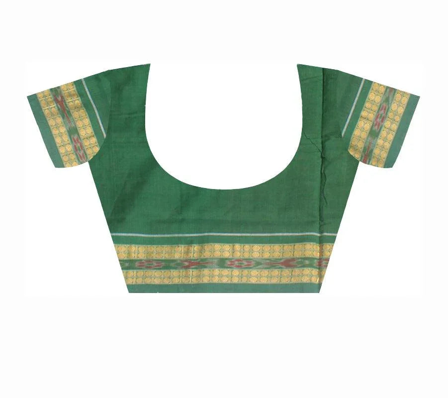 4D color with ikat design of exclusive sambalpuri cotton saree , with blouse piece. - Koshali Arts & Crafts Enterprise