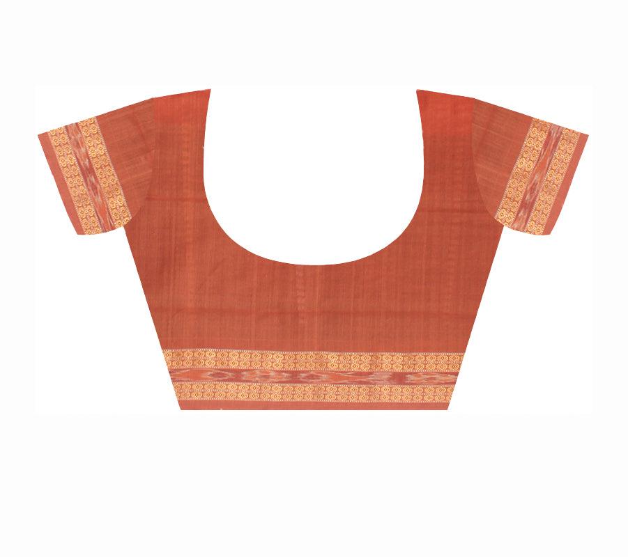 3D color sambalpuri cotton saree , with blouse piece. - Koshali Arts & Crafts Enterprise
