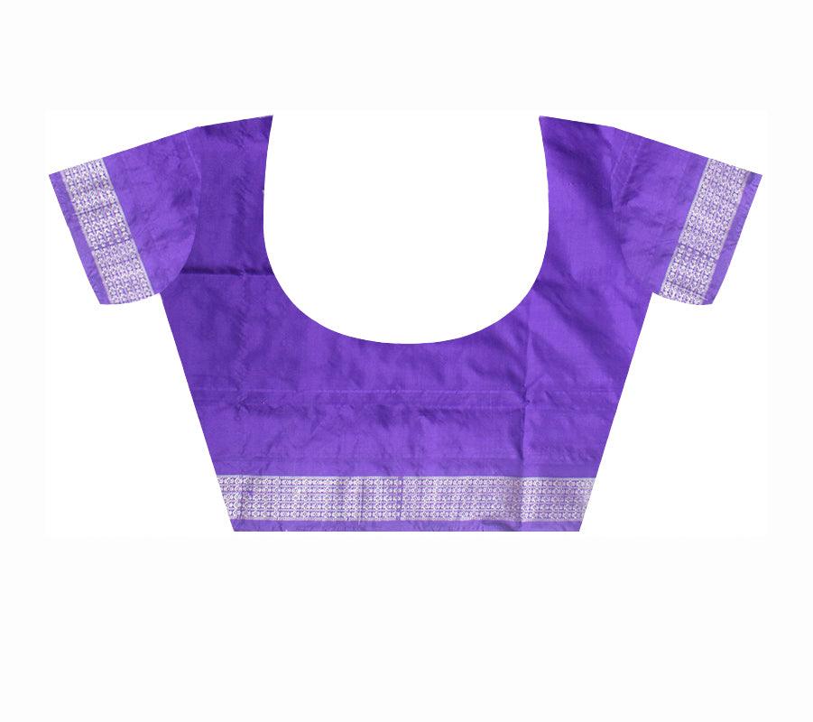 LATEST NEW TERRACOTTA BASED PATA SAREE IN PUPLE AND GREY AVAILABLE WITH BLOUSE . - Koshali Arts & Crafts Enterprise