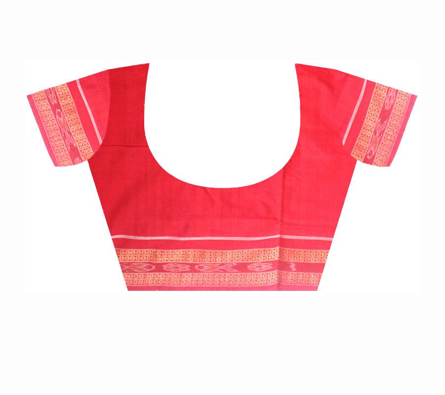 NEW BOMKEI SAMBALPURI COTTON SAREE IN YELLOW,BLACK AND RED AVAILABLE WITH BLOUSE. - Koshali Arts & Crafts Enterprise