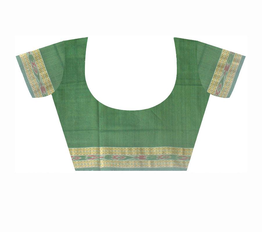 LATEST TERRACOTTA PEACOCK DESIGN IN BLACK, BLUE AND GREEN COLOUR COTTON SAREE AVAILABLE WITH BLOUSE PIECE. - Koshali Arts & Crafts Enterprise