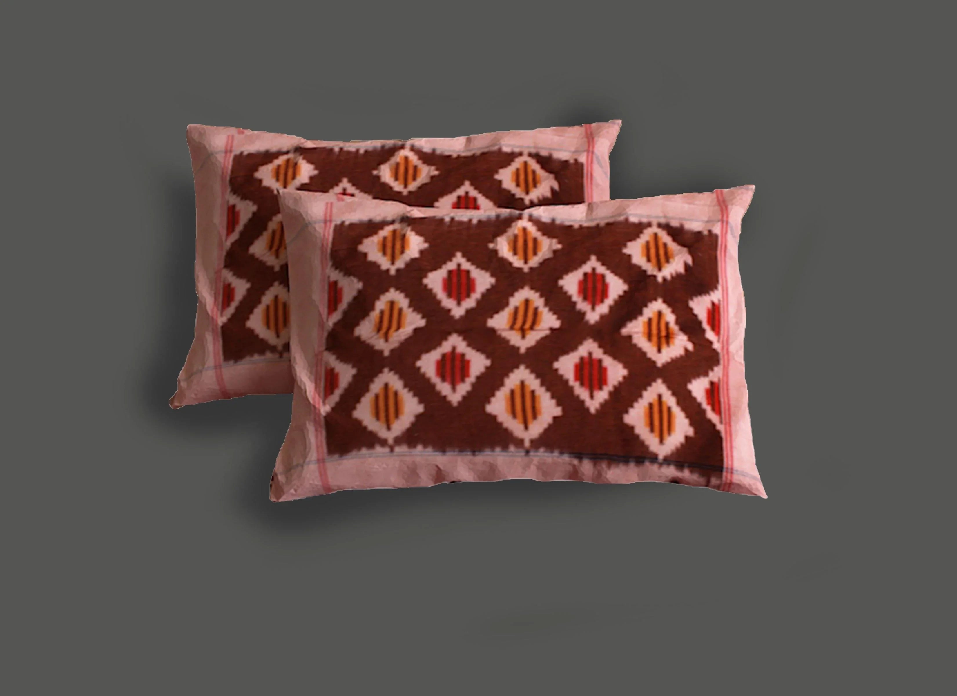 Double Bedsheet with Pillow Covers in Melon color| - Koshali Arts & Crafts Enterprise