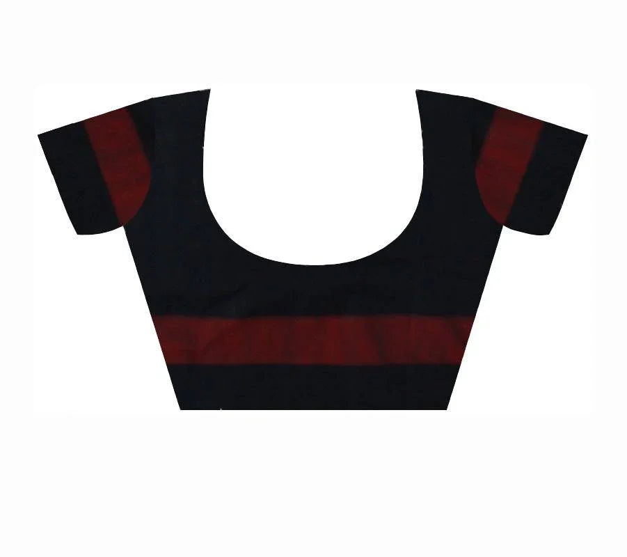 Grey color leaf pattern Sambalpuri saree with blouse piece - Koshali Arts & Crafts Enterprise