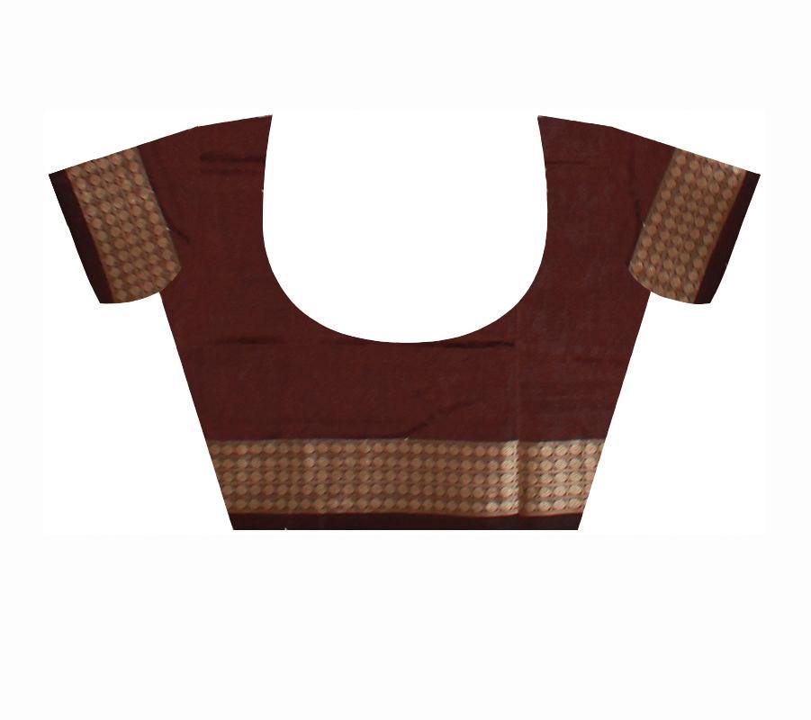 Green buti design pata saree with blouse piece - Koshali Arts & Crafts Enterprise