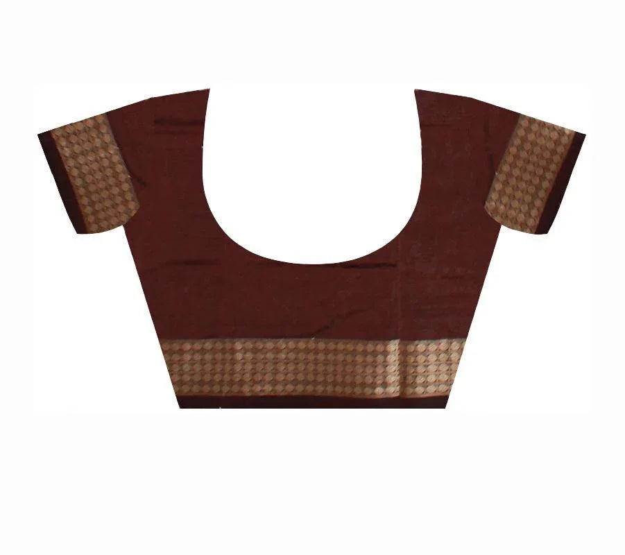 Green buti design pata saree with blouse piece - Koshali Arts & Crafts Enterprise