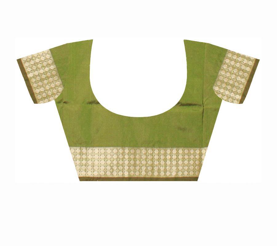 Maroon Color pata saree with green border. Available with blouse piece. - Koshali Arts & Crafts Enterprise