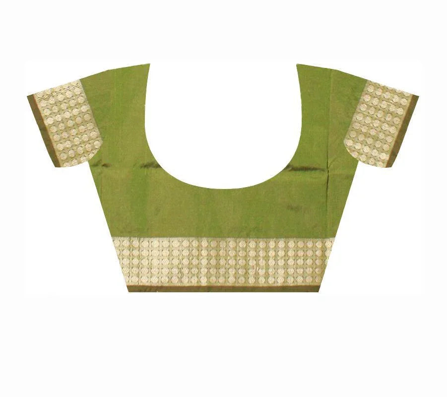 Maroon Color pata saree with green border. Available with blouse piece. - Koshali Arts & Crafts Enterprise