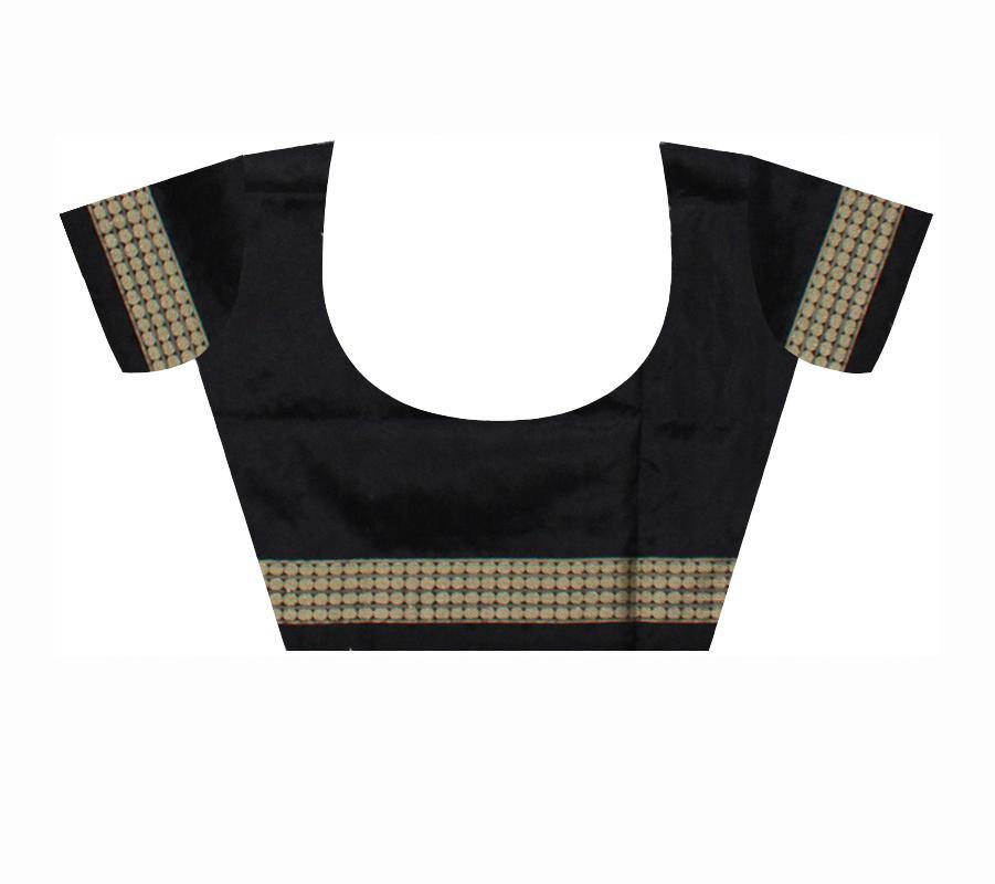 MAROON COLOR SONEPURI PATA SAREE WITH BLOUSE PIECE - Koshali Arts & Crafts Enterprise