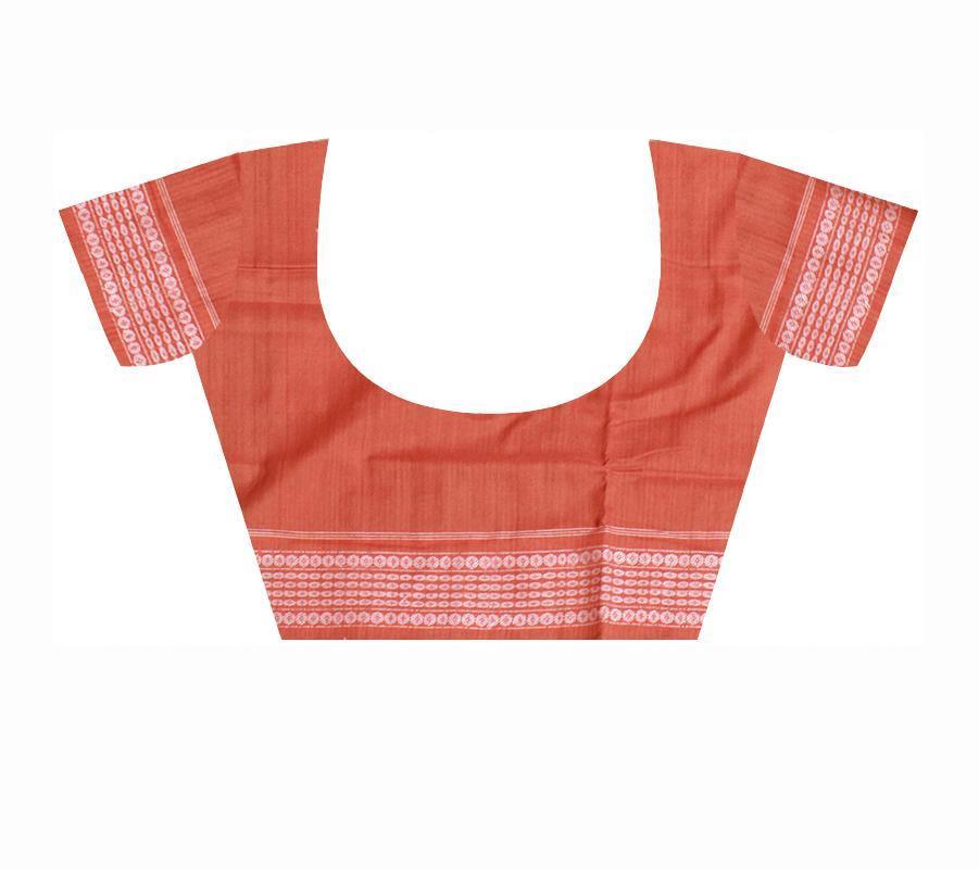 3D Mayuri pattern Brown IKAT saree with Blouse piece - Koshali Arts & Crafts Enterprise