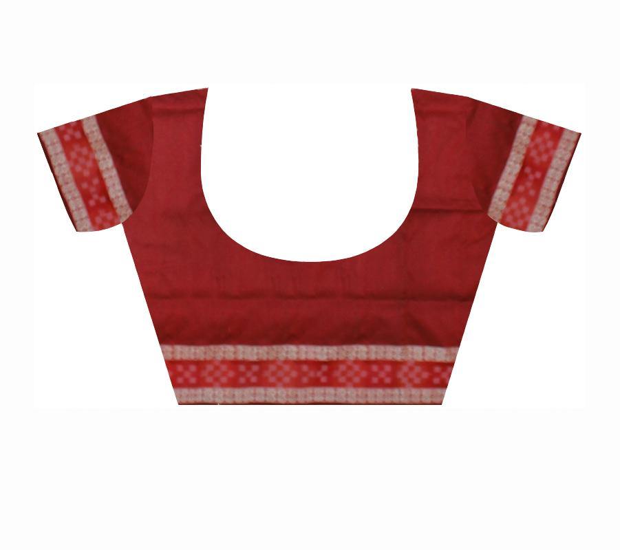 Exclusive Sambalpuri pata saree In Blue Color With Blouse Piece - Koshali Arts & Crafts Enterprise