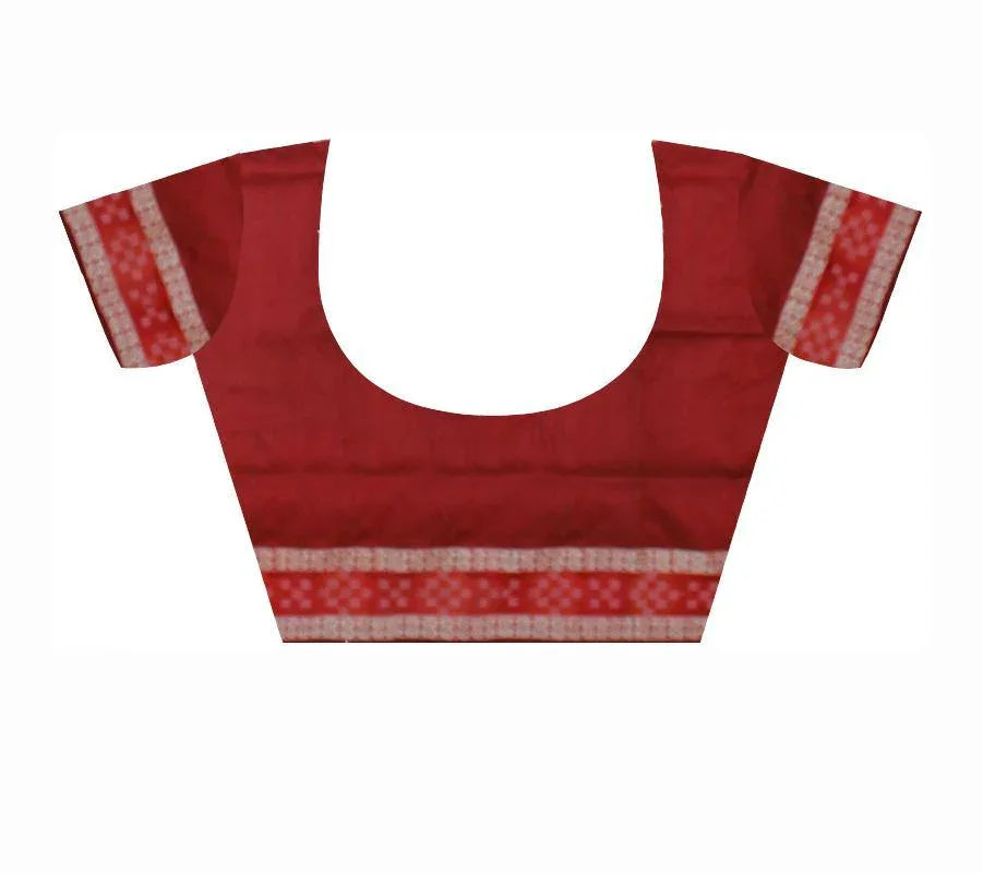 Exclusive Sambalpuri pata saree In Blue Color With Blouse Piece - Koshali Arts & Crafts Enterprise