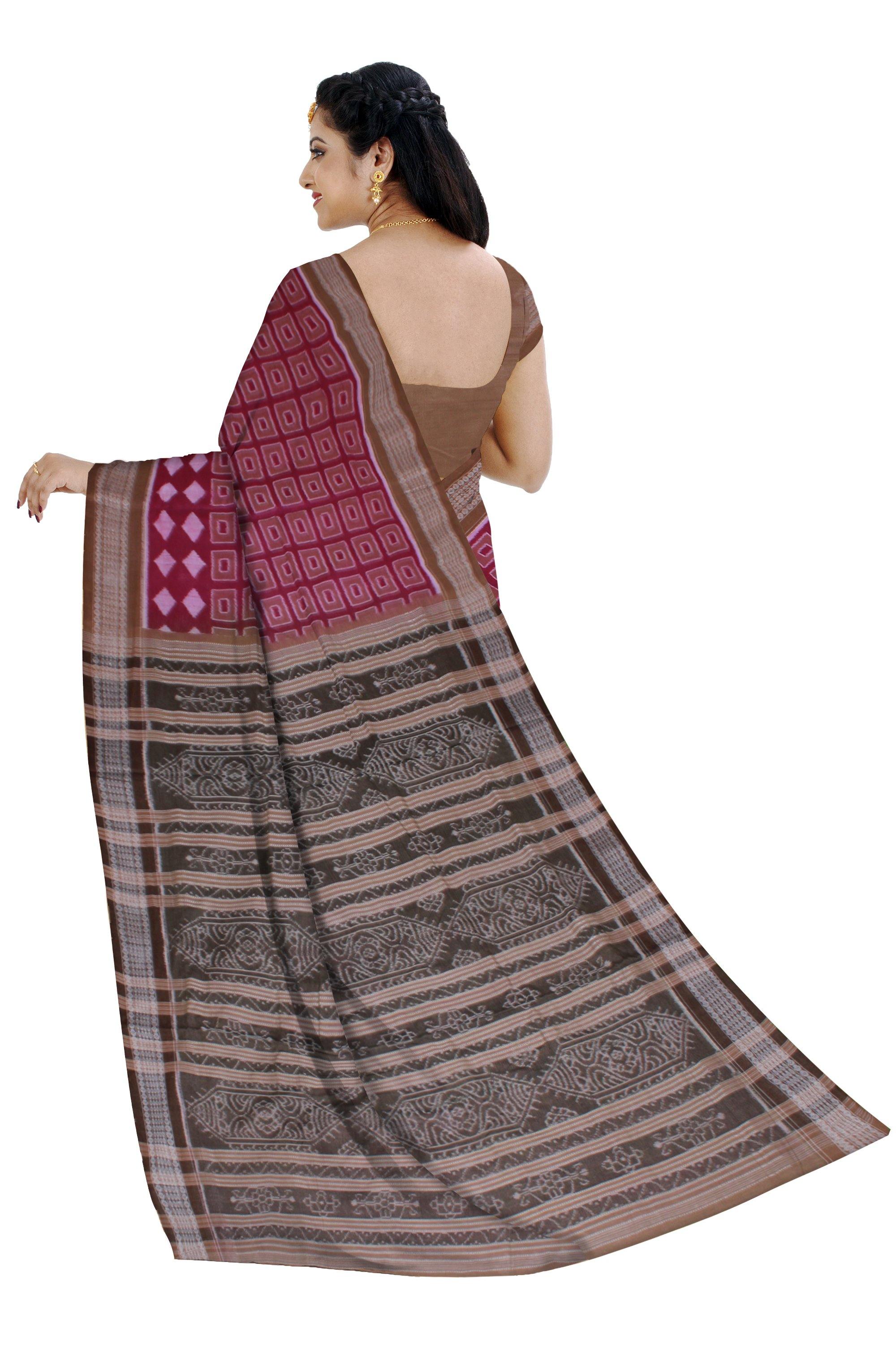 Purple color saree with tree print with blouse piece - Koshali Arts & Crafts Enterprise