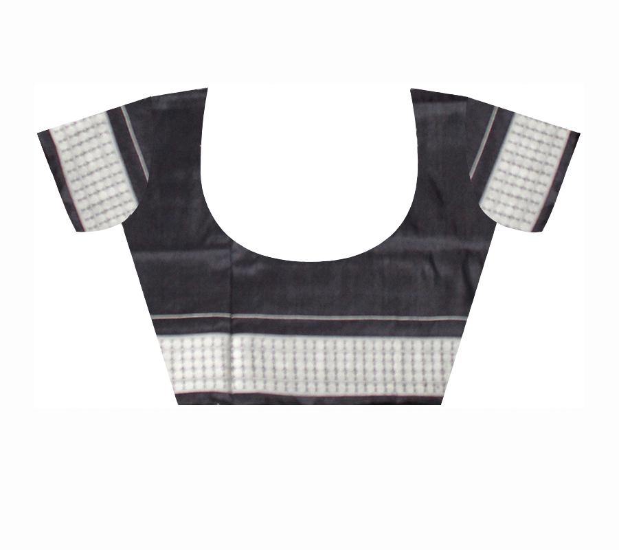 Authentic Sambalpuri Pata saree in pink color With blouse piece - Koshali Arts & Crafts Enterprise