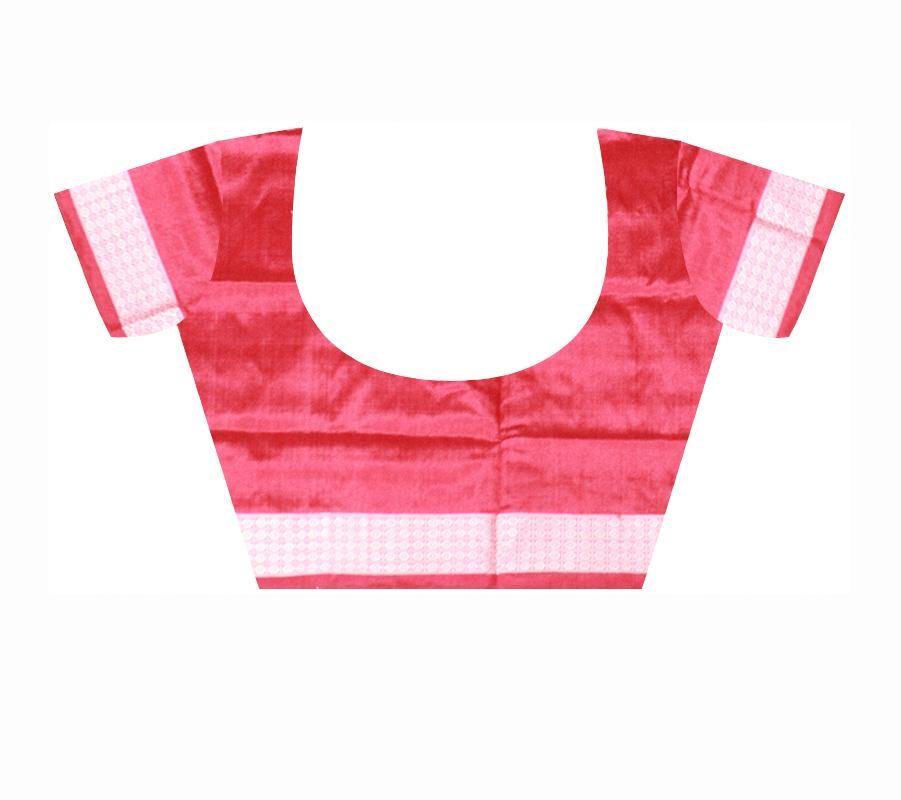 Exclusive sapta print pure pata saree in blue color available with blouse piece - Koshali Arts & Crafts Enterprise