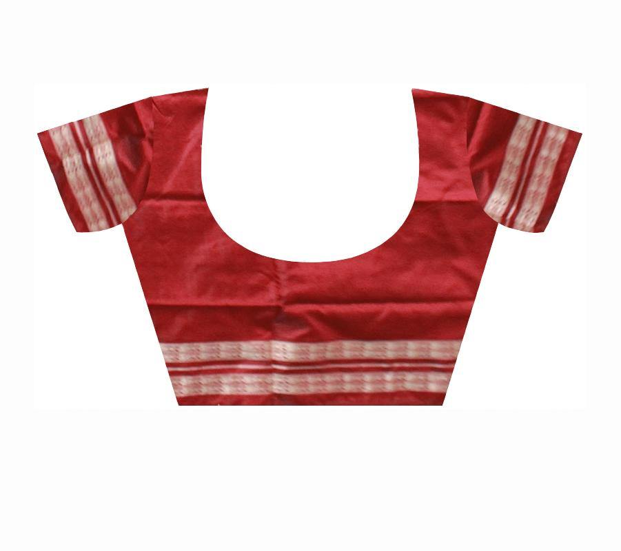 Black color flora design pata saree with blouse piece - Koshali Arts & Crafts Enterprise