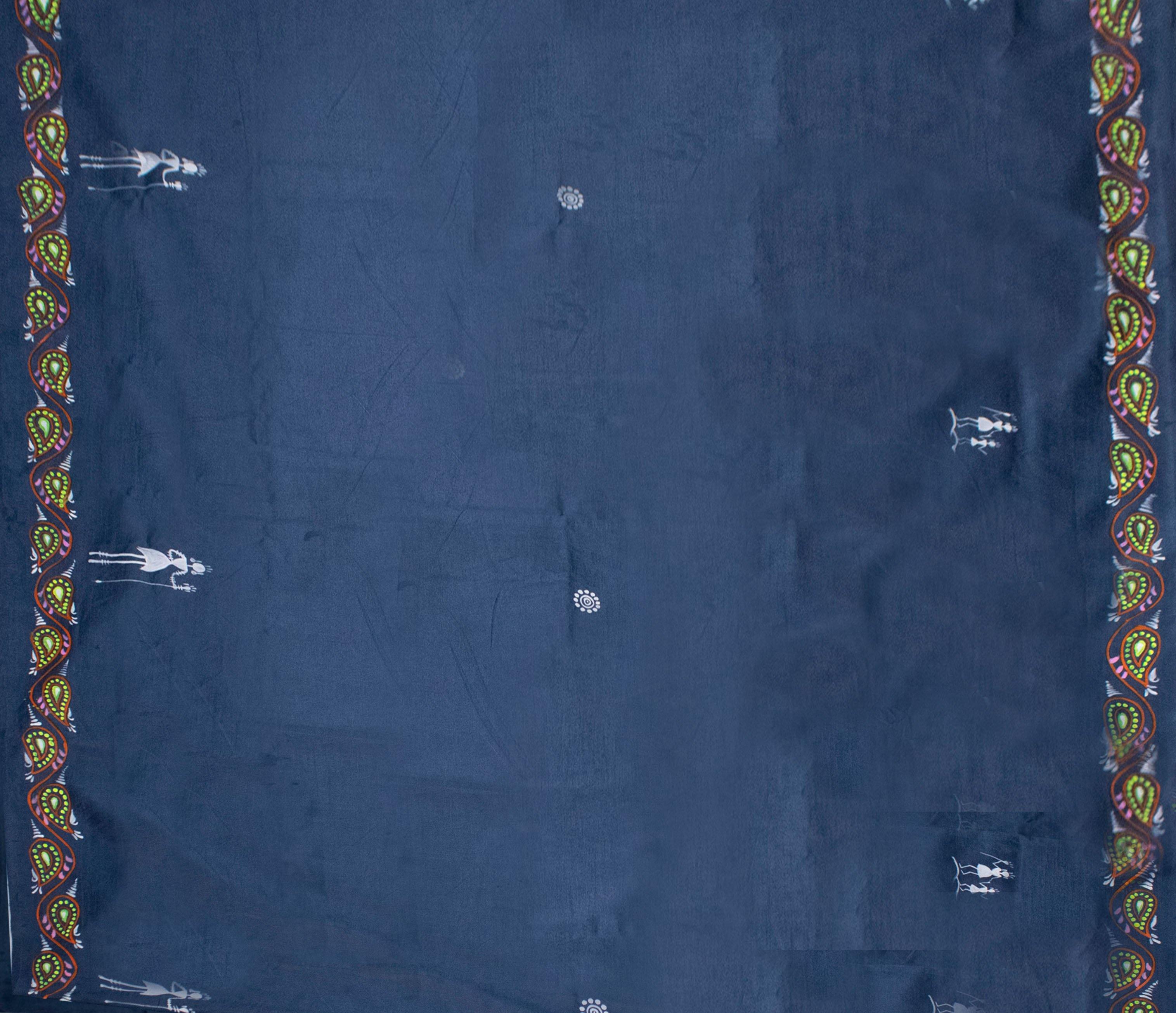 Hand painted Pattachitra (Raghurajpur, Puri) saree of Odisha - Koshali Arts & Crafts Enterprise