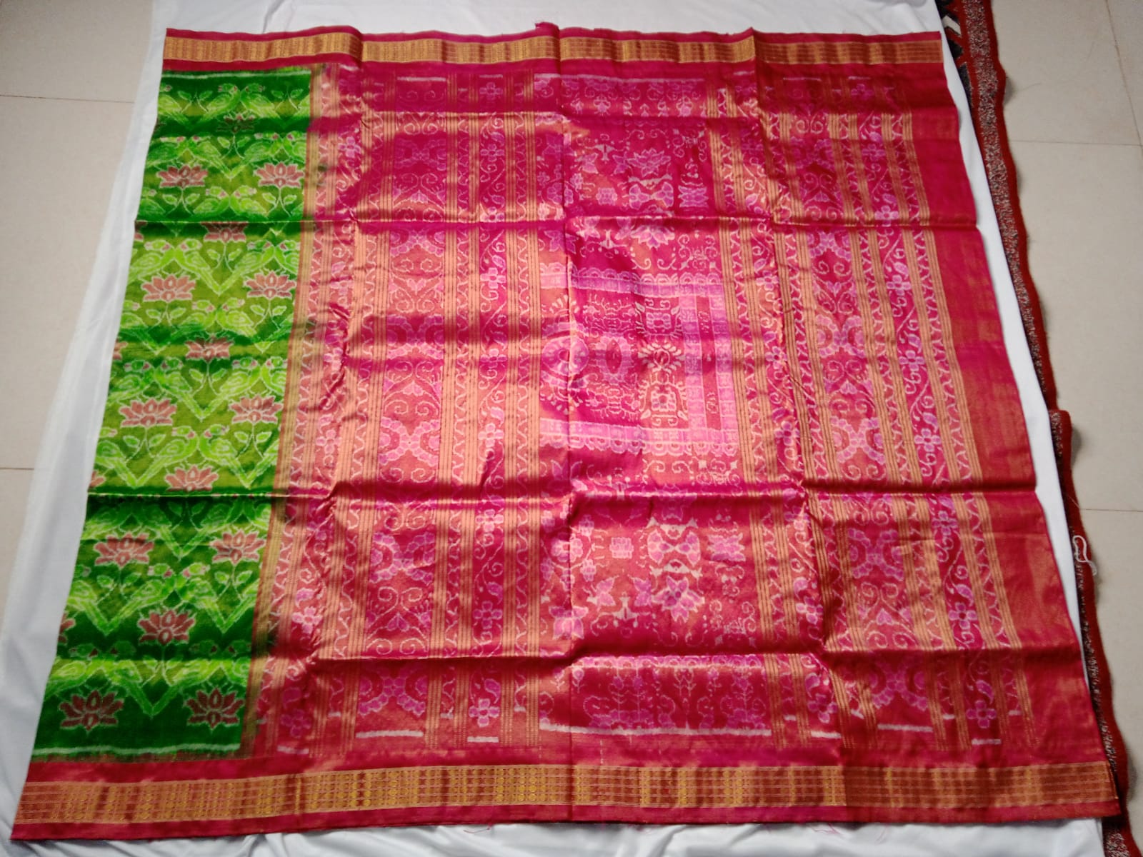 Latest Handwoven parrot design pure Tissue silk saree. - Koshali Arts & Crafts Enterprise