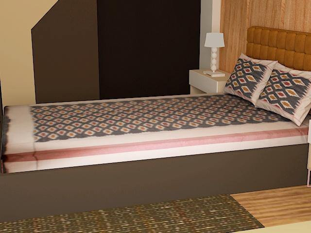 Double Bedsheet with Pillow Covers in Black color| - Koshali Arts & Crafts Enterprise