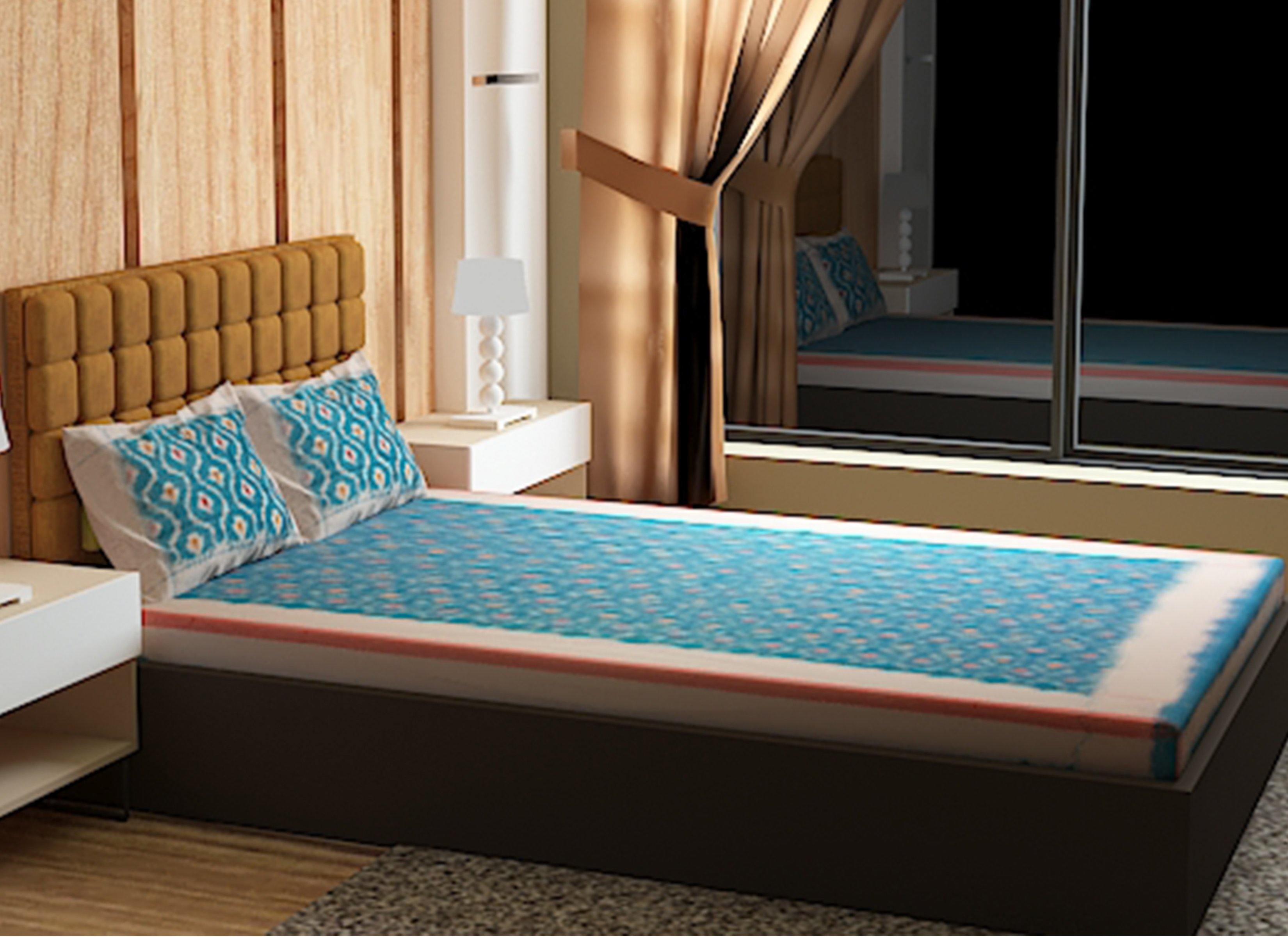 Double Bedsheet with Pillow Covers in Blue color| - Koshali Arts & Crafts Enterprise