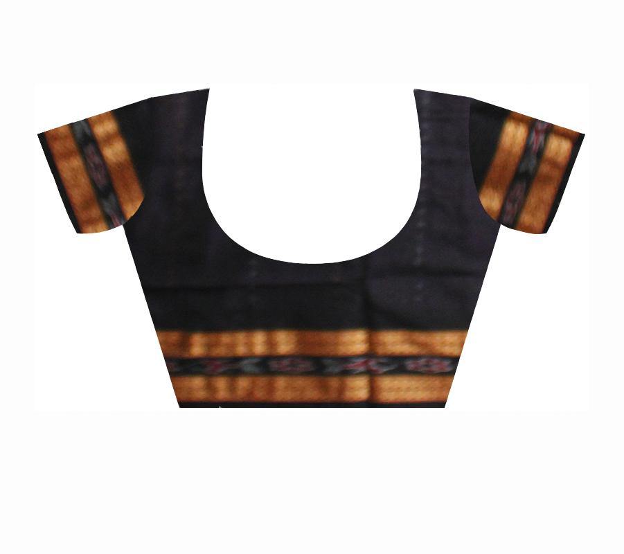 Sambalpuri Handwoven Bomkei Cotton saree in Violate Color With Blouse Piece - Koshali Arts & Crafts Enterprise