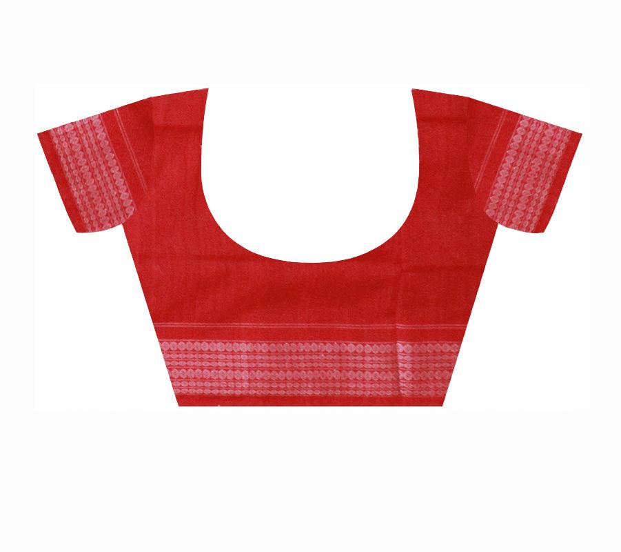 Tribal Dance Pattern Sambalpuri cotton Saree - Koshali Arts & Crafts Enterprise