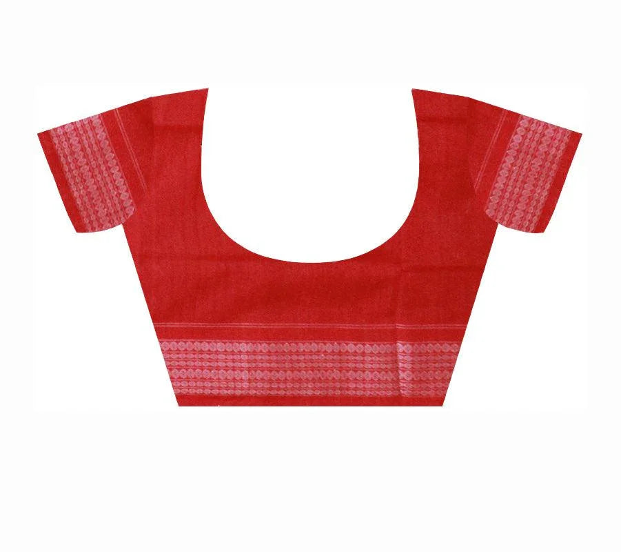Tribal Dance Pattern Sambalpuri cotton Saree - Koshali Arts & Crafts Enterprise