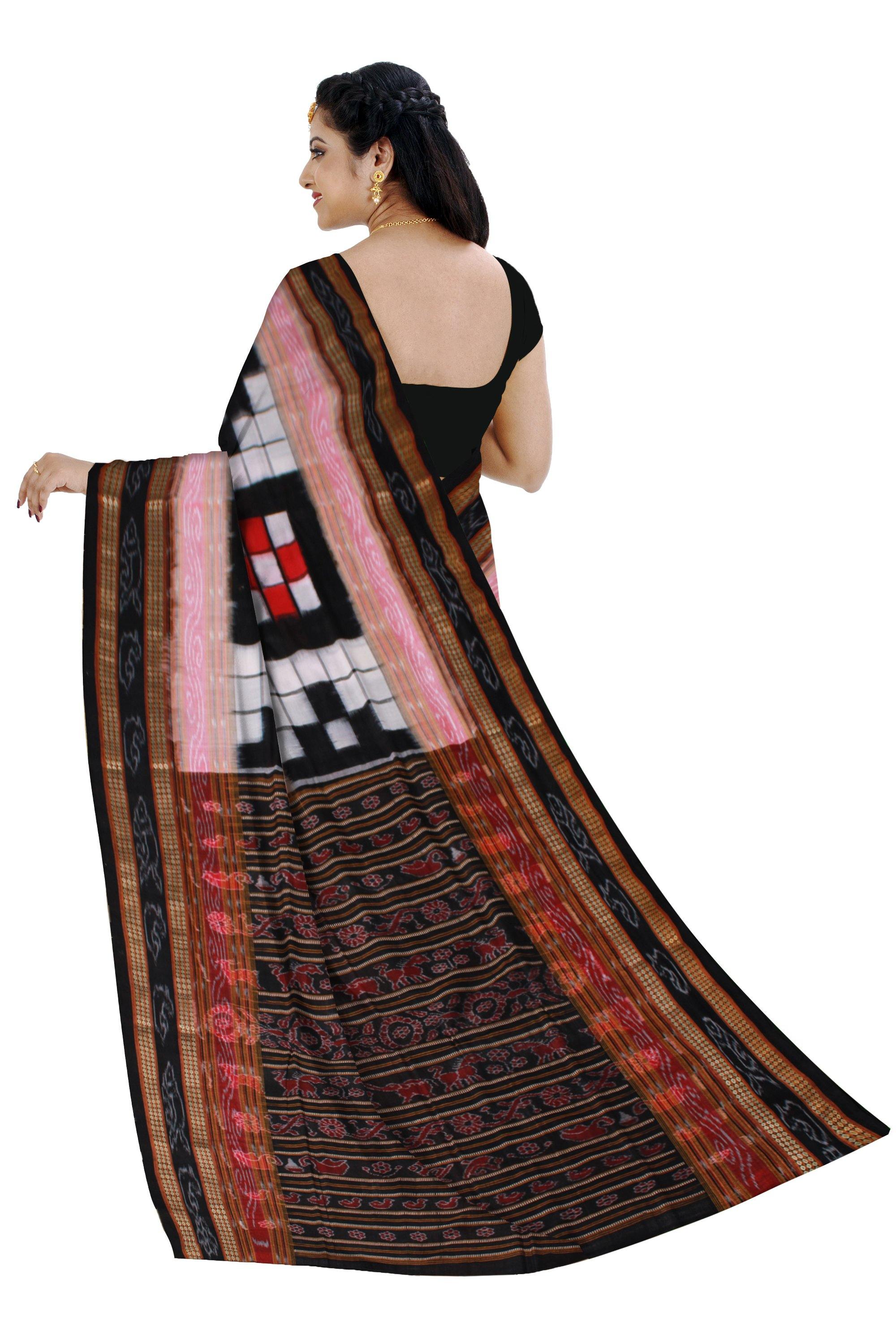 Traditional Bichitrapuri Contrast color saree Without blouse piece. - Koshali Arts & Crafts Enterprise
