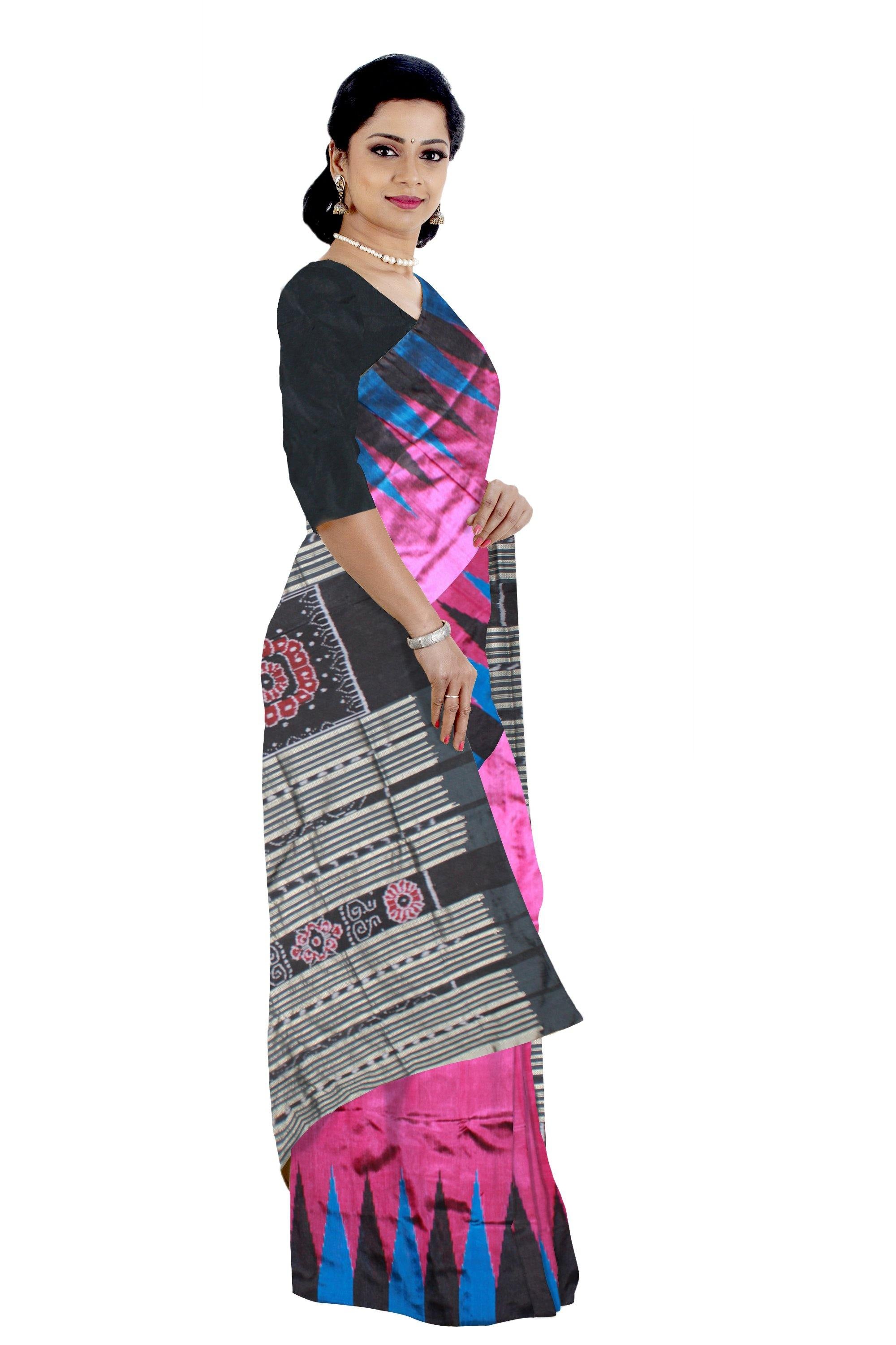 Kargil Pata Saree in Pink Color - Koshali Arts & Crafts Enterprise