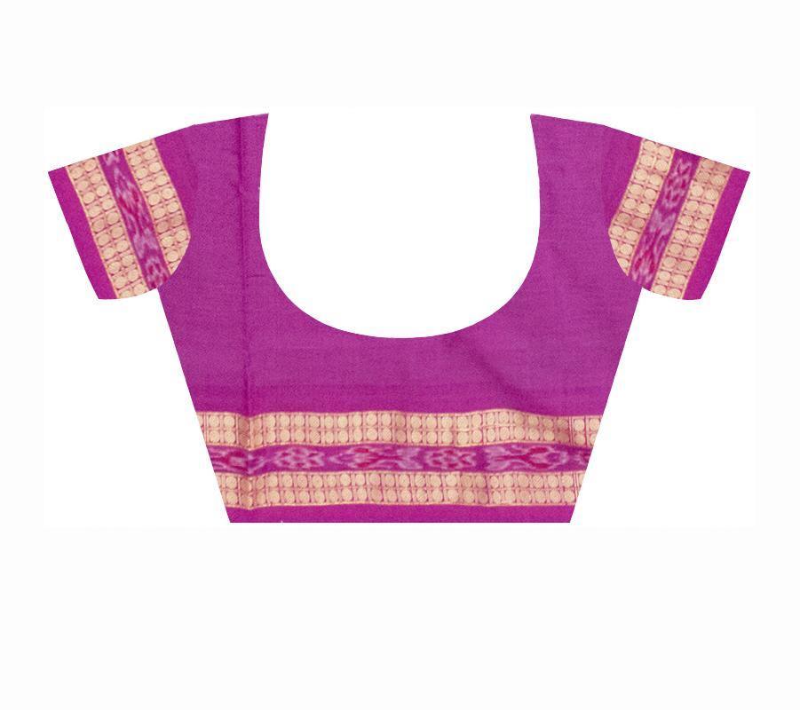 Blue and Black color Mathematics cotton Saree with blouse piece. - Koshali Arts & Crafts Enterprise