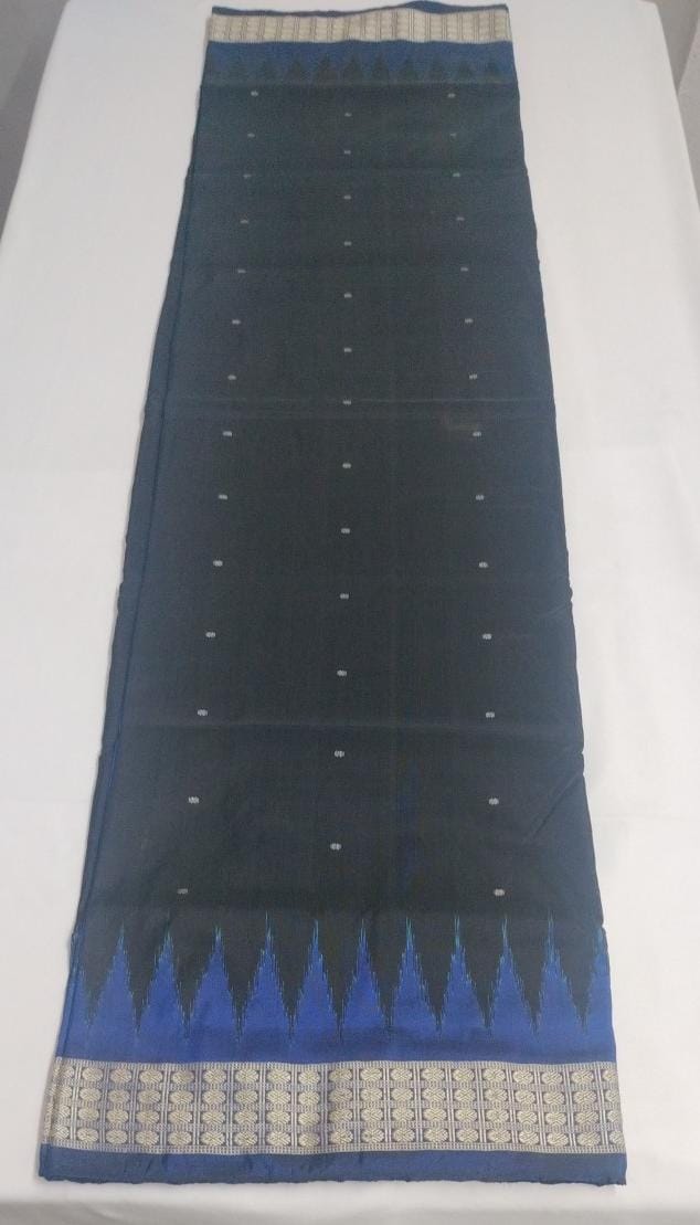 Black & Silver Sambalpuri Ikat