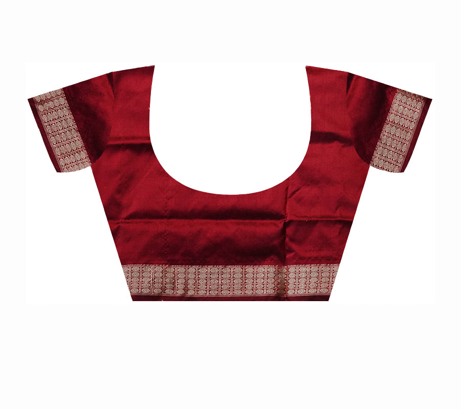Copy of Blue & Maroon color pasapali pattern patli pata saree. - Koshali Arts & Crafts Enterprise