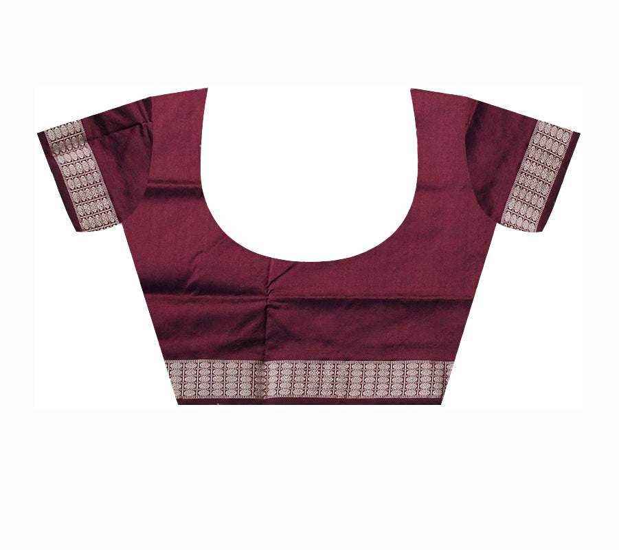 Copy of Blue & Maroon color pasapali pattern patli pata saree. - Koshali Arts & Crafts Enterprise