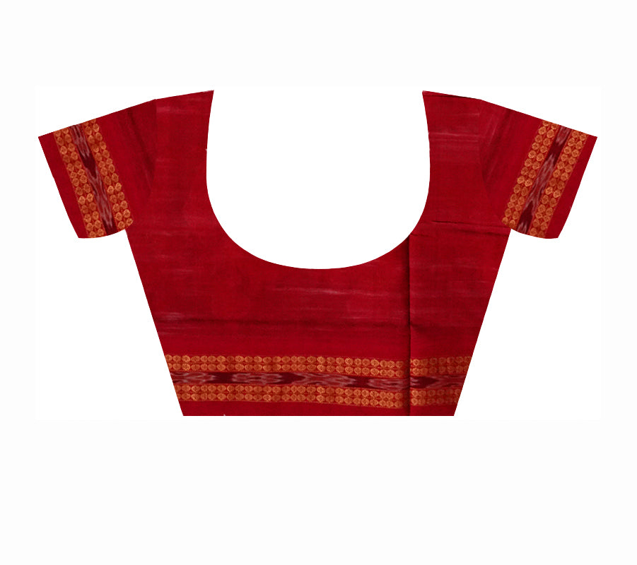 Dancing nartaki sambalpuri cotton saree in Grey and maroon color. - Koshali Arts & Crafts Enterprise