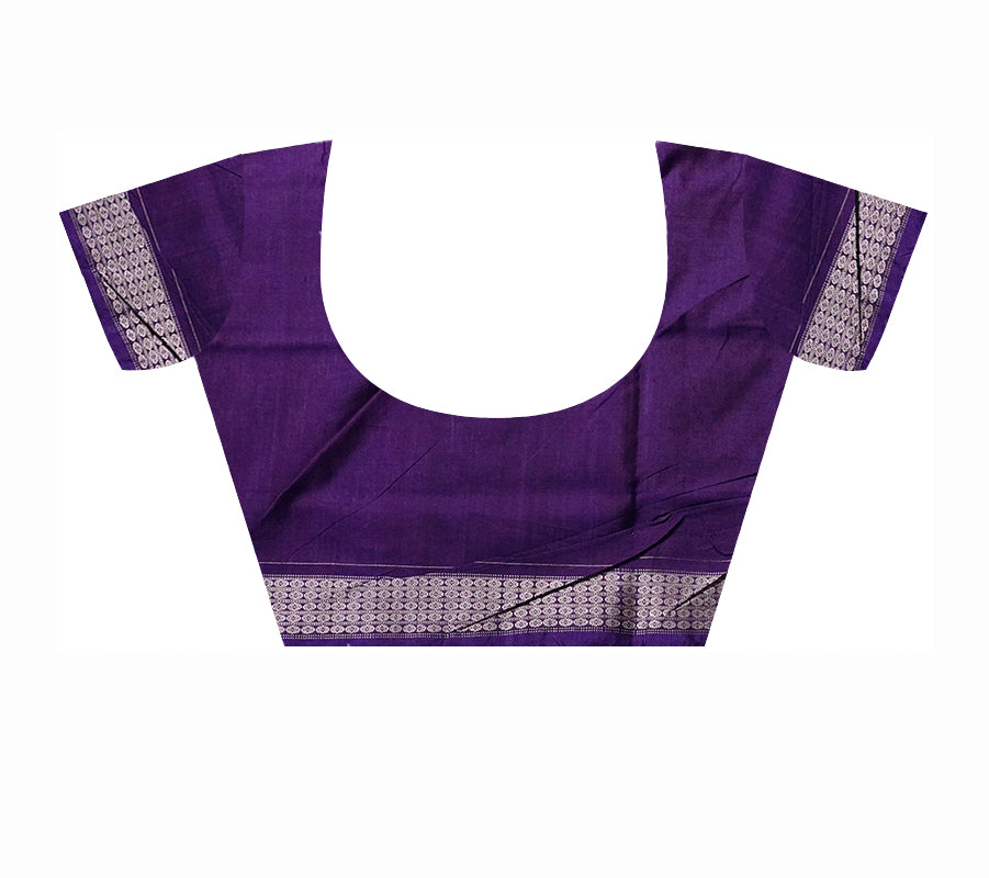 Purple and violetcolour full body bandha design sambalpuri cotton bapta saree - Koshali Arts & Crafts Enterprise