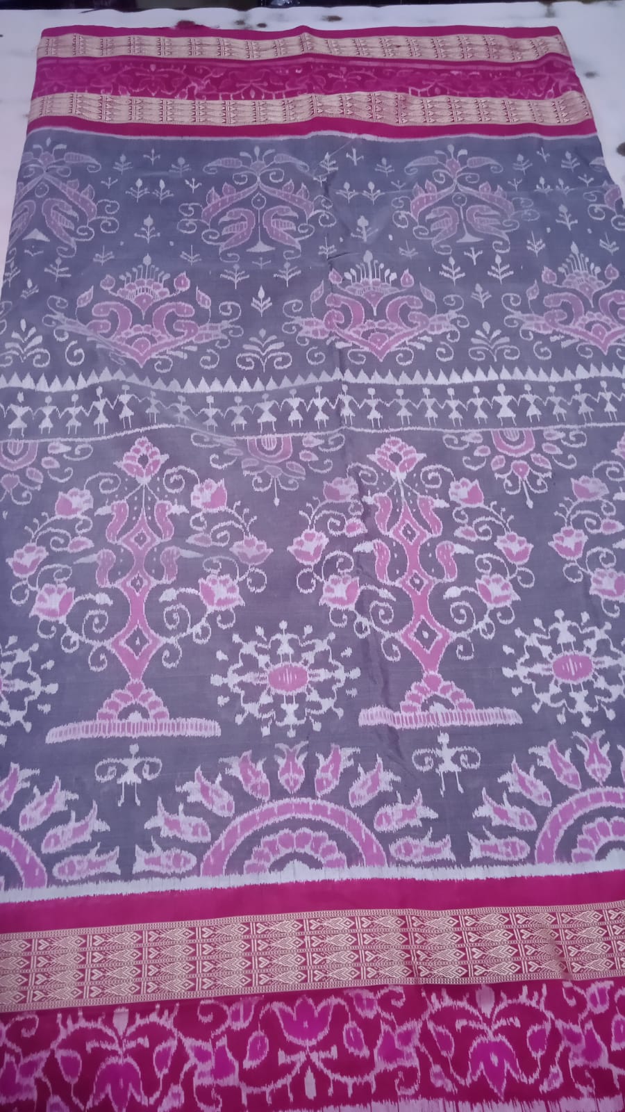 Pink-Grey Heritage Elegance SAREE