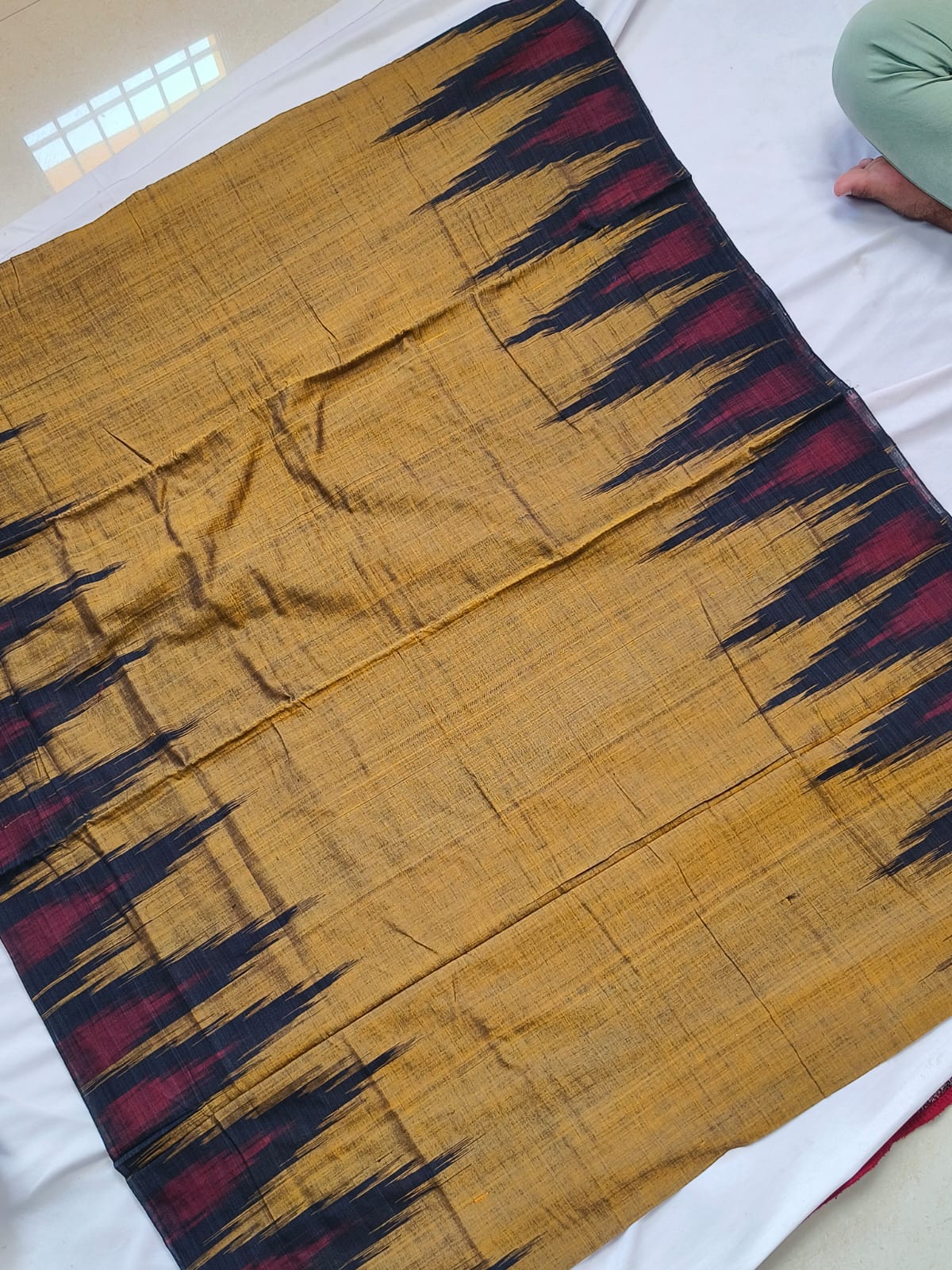 Brown, Maroon & Black color kargil design Sambalpuri cotton saree. - Koshali Arts & Crafts Enterprise