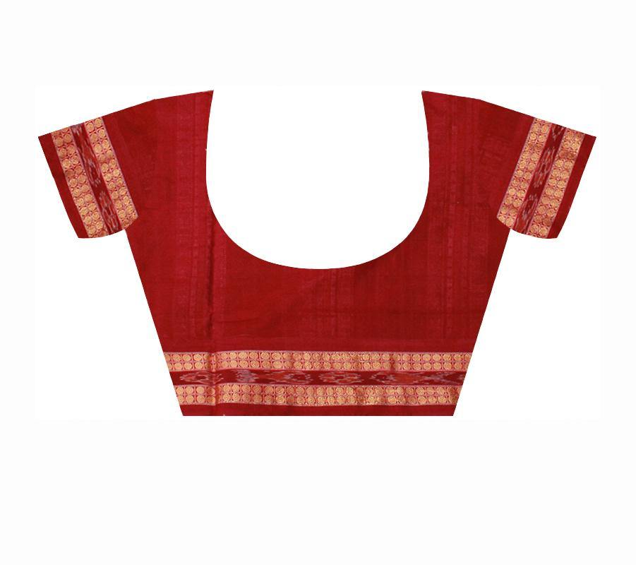 Green and Maroon color Scenery print pure cotton saree with blouse piece. - Koshali Arts & Crafts Enterprise