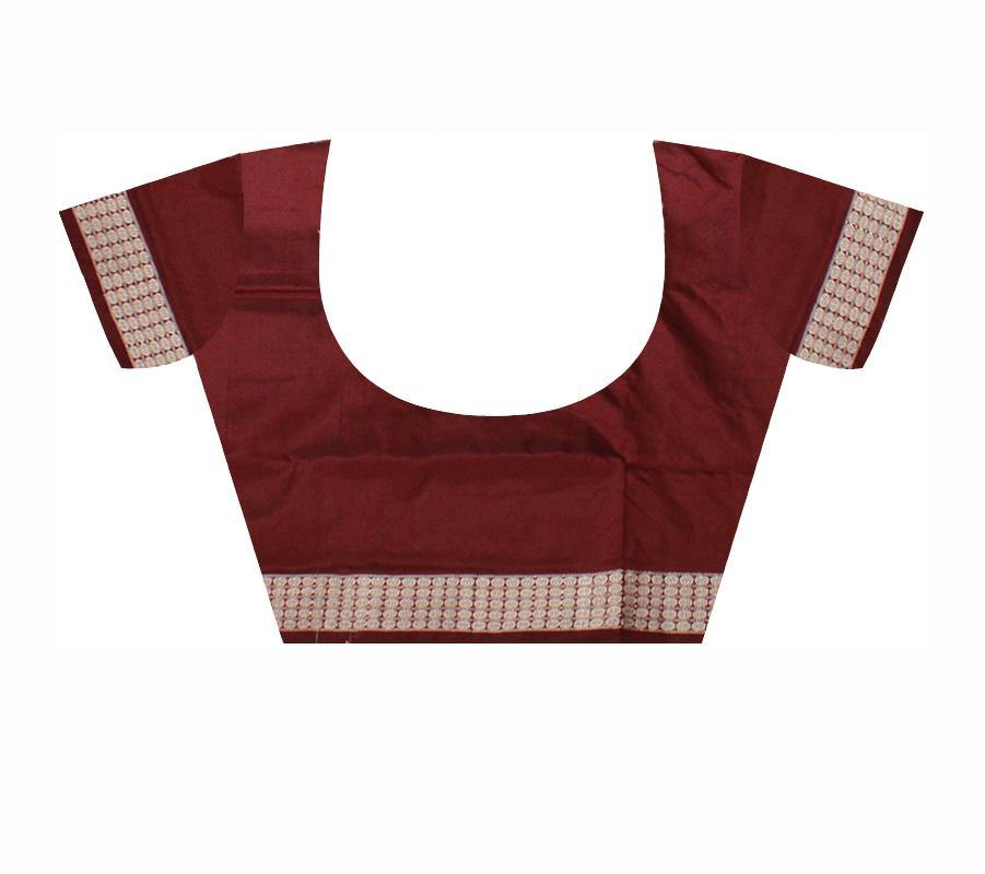Pink Color Bomkei Pata saree with blouse piece. - Koshali Arts & Crafts Enterprise