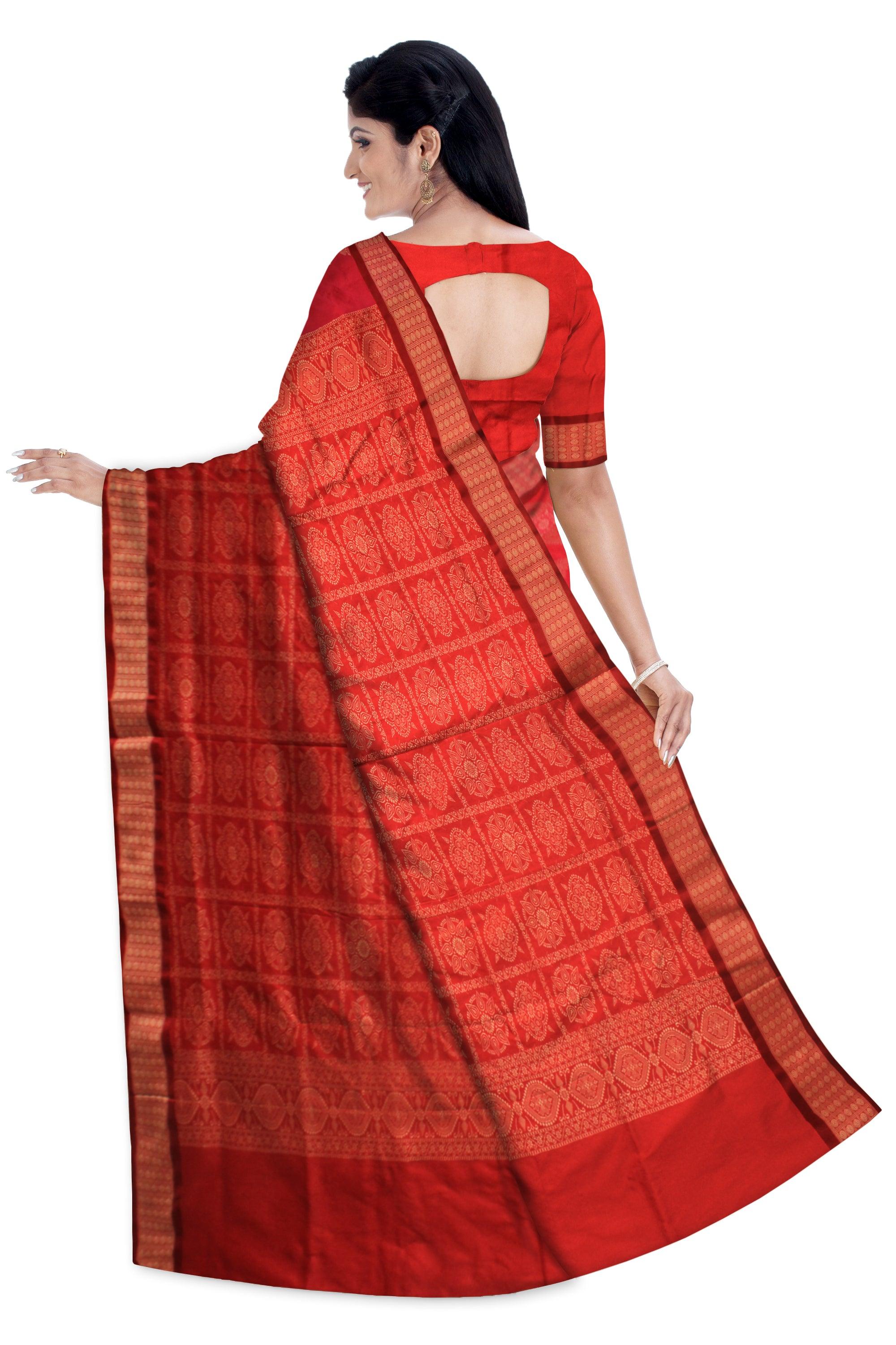 LATEST TRADITIONAL DESIGN IN  DEEP PINK (Rani colour)  COLOUR MIX SILK SAREE, WITH BLOUSE - Koshali Arts & Crafts Enterprise