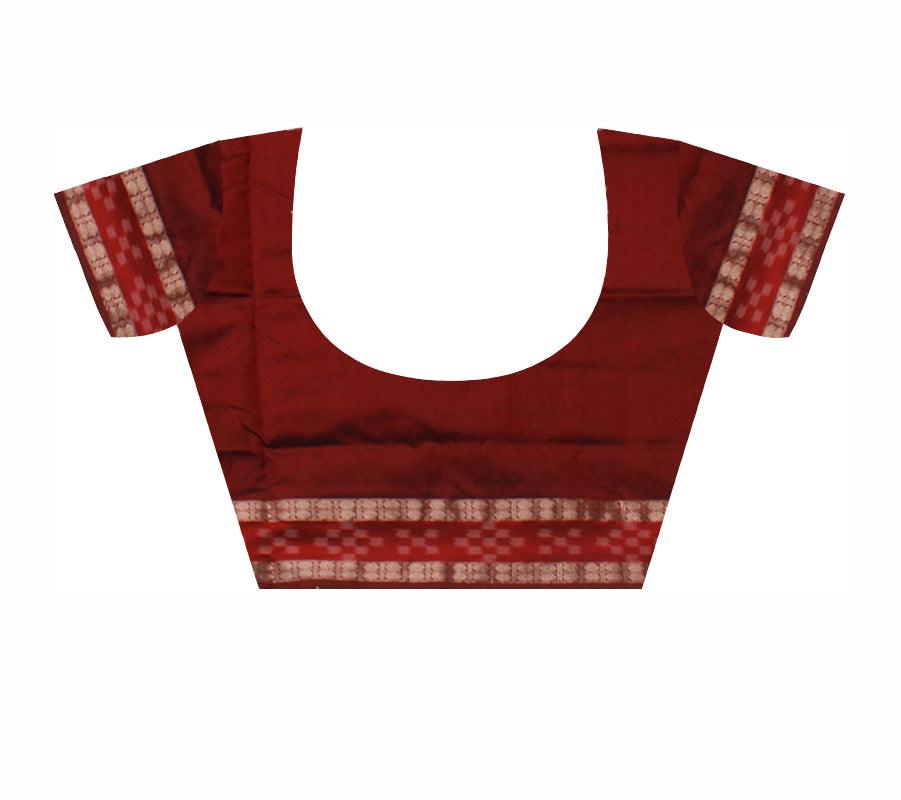 BLUE AND MAROON COLOR  DHADI SAPTA PATA SAREE , WITH  BLOUSE PIECE. - Koshali Arts & Crafts Enterprise