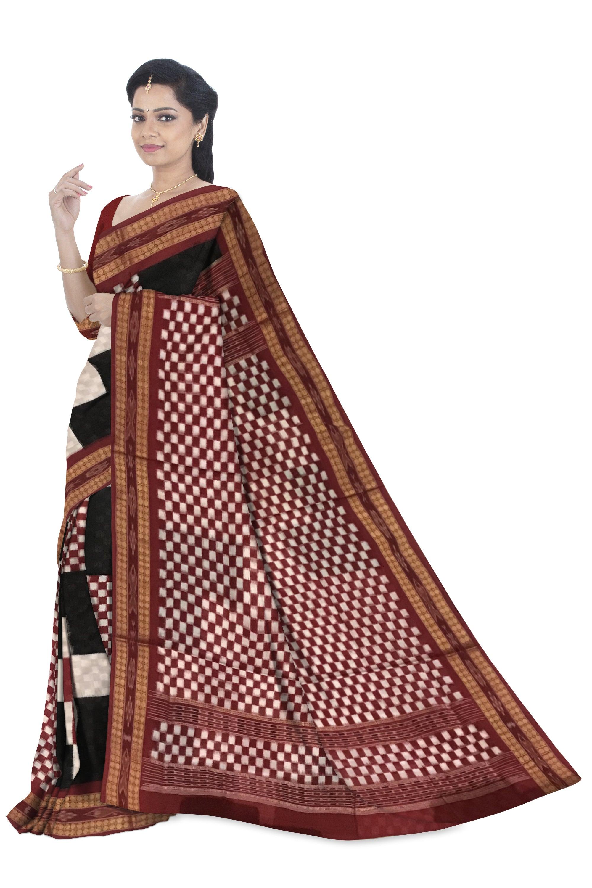 BODY BIG  PASAPALI PATTERN COTTON SAREE , WITH BLOUSE PIECE. - Koshali Arts & Crafts Enterprise