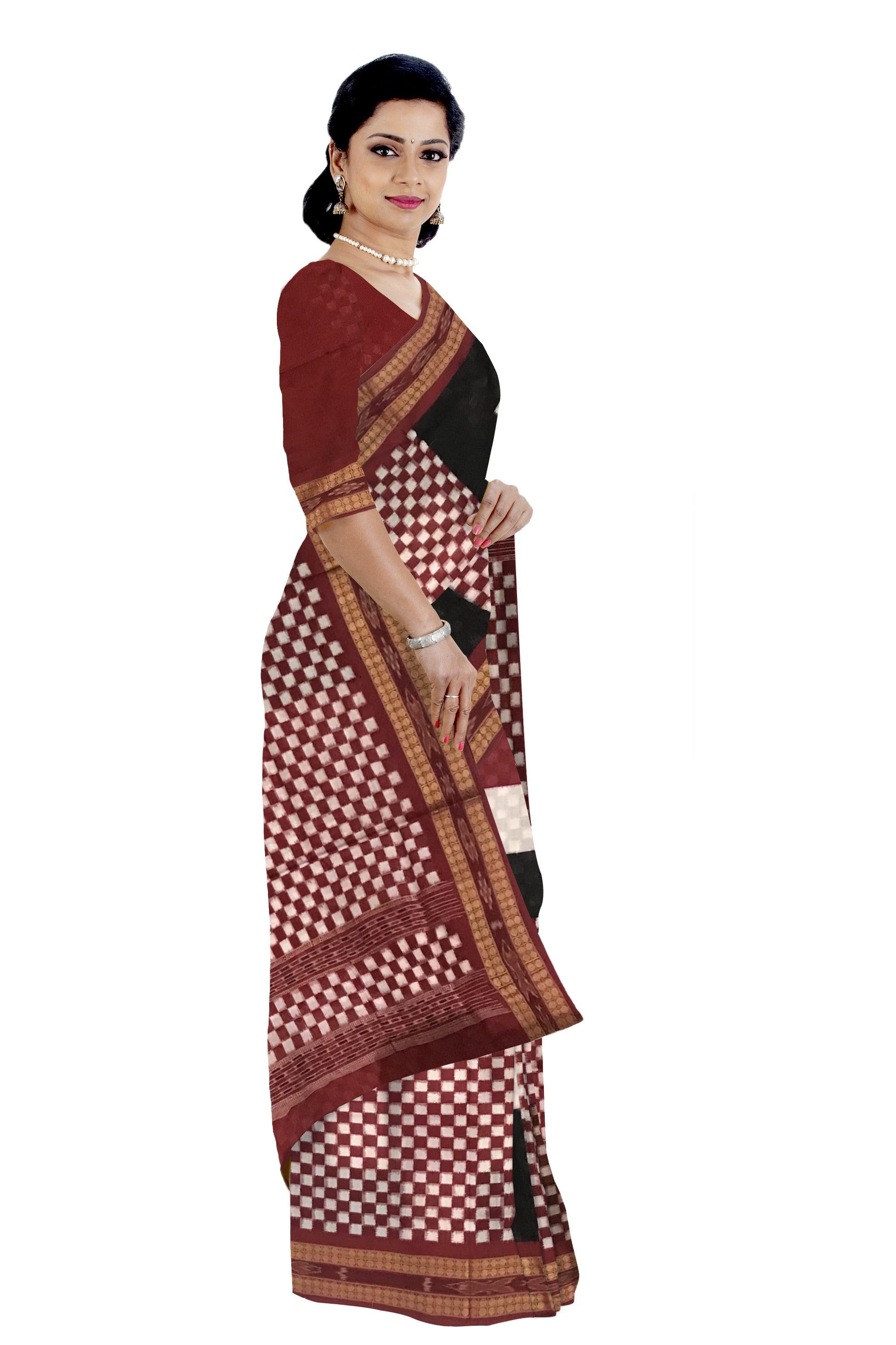 BODY BIG  PASAPALI PATTERN COTTON SAREE , WITH BLOUSE PIECE. - Koshali Arts & Crafts Enterprise