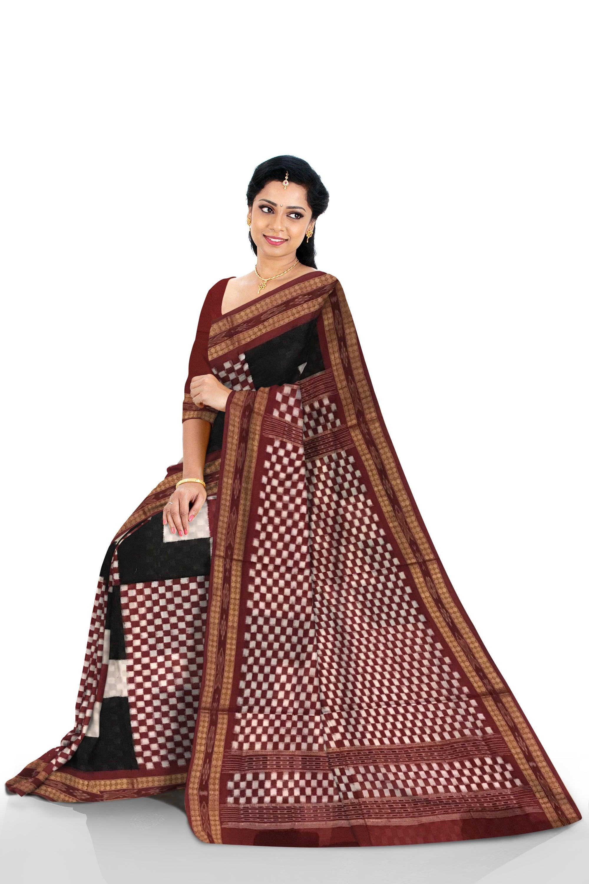 BODY BIG  PASAPALI PATTERN COTTON SAREE , WITH BLOUSE PIECE. - Koshali Arts & Crafts Enterprise